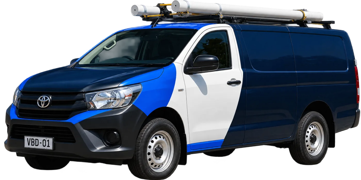 Our van, covering Gladesville and the surrounding suburbs